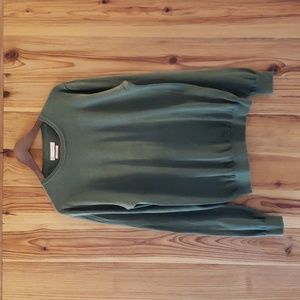 Celio Green 100% Cotton Crew Neck Long-Sleeve Sweater - L